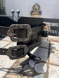 Cintura medievale/viking-nera – 8 boccette – NUOVA