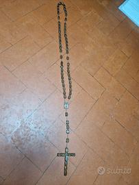 Rosario di legno da parete vintage