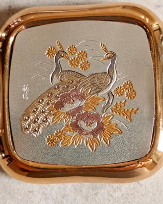 scatola giapponese placcata oro 24K e argento 
