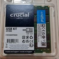 Kit RAM 32 Gb Crucial x Laptop/Notebook/Portatile