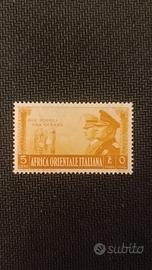 Francobollo Africa Orientale Italiana 5 cent.