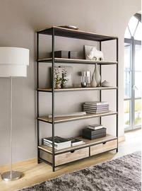 Scaffale stile industriale legno e metallo 130cm