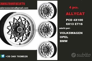 Cerchi allycat 6x 13 et16 4x100 vw opel bmw