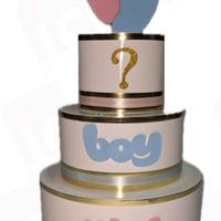 Torta scenografica Boy or Girl gender reveal