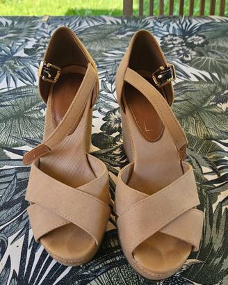 Zeppe Tommy Hilfiger beige usate tg. 36