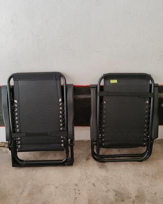 Coppia di sedie a sdraio da giardino