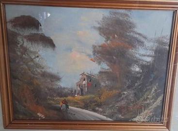 Quadro olio su tela Antonio De Rosa 