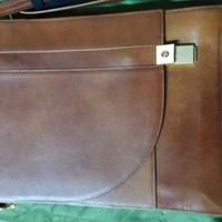 Borsa portadocumenti a tracolla in pelle