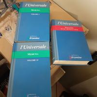 Tre volumi libri Universale Garzantine.