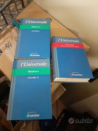 Tre volumi libri Universale Garzantine.