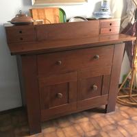 Credenza noce massello anni 70 produzione italiana