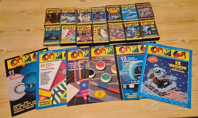 Lotto vintage COM 64 - 14 cassette + 6 riviste '80