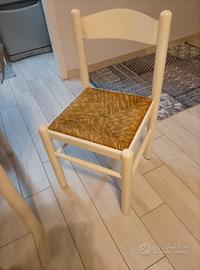 Sedie in legno bianche n 4