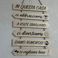 Arazzo da parete in legno