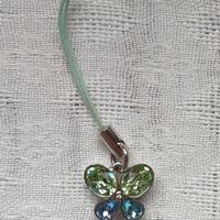 Charm ciondolo Swarovski farfalla verde azzurro