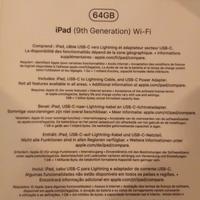 Ipad 64 GB WI-FI 9th Generation