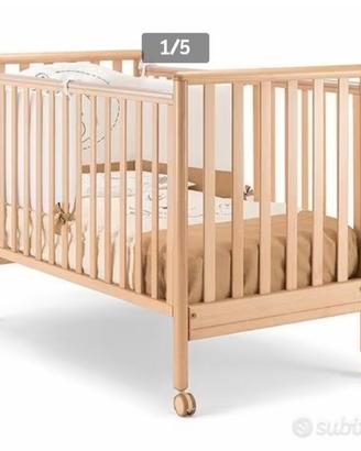 Lettino in legno completo