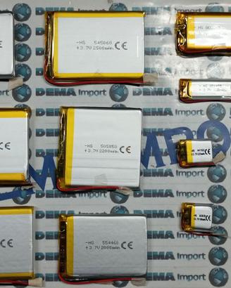 batterie a litio di polimeri tante misure e mAh