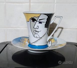 Tazza Collezione Con Piattino Porcellana Disegno S