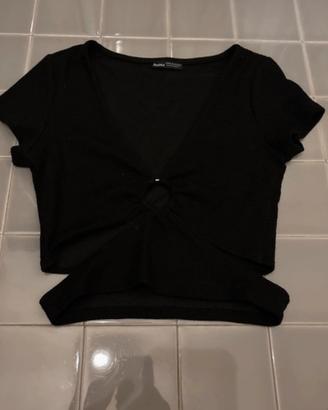 maglietta scollata bershka