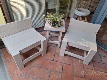 Set panchina da giardino
