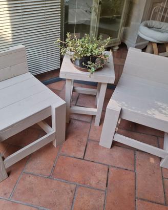 Set panchina da giardino