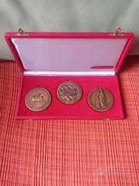TRITTICO  MEDAGLIE  BRONZO   "CITTA'  DI  PAVIA"