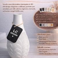 Vaso decorativo stampato in 3D effetto elegante 