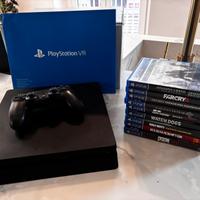 PS4 Slim 500Gb + 9 Giochi + VR