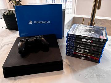 PS4 Slim 500Gb + 9 Giochi + VR