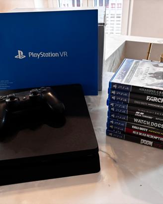 PS4 Slim 500Gb + 9 Giochi + VR