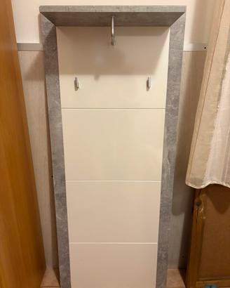 Appendiabiti bianco e grigio