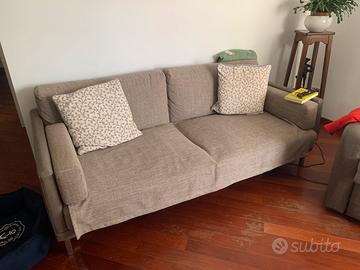 Divano misura 2mt in tessuto ed ecopelle ignifuga