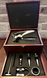 Set 8 pezzi cavatappi con scatola legno