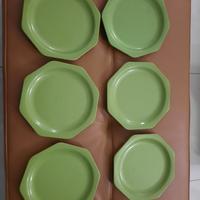 Set 6 piatti vintage da dessert anni '70