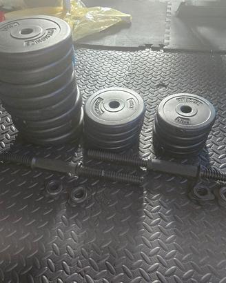 Set manubri 30 kg Physionics e dischi foro 25 mm