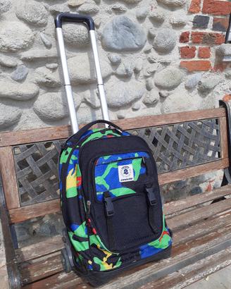 zaino scuola invicta con trolley staccabile