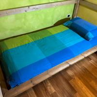 Letto singolo IKEA + materasso e lenzuola 90x200