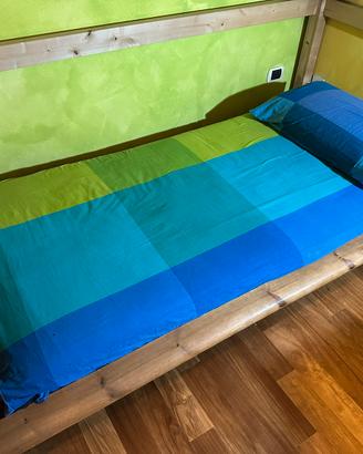 Letto singolo IKEA + materasso e lenzuola 90x200