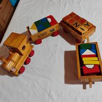  trenino trainabile  vintage in legno la