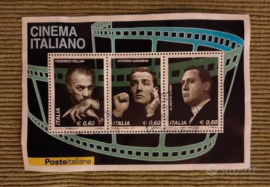 Foglietto 3 francobolli 2010 Cinema Italiano