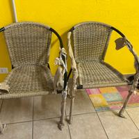 Sedie in rattan intrecciate nuove