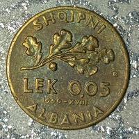 Albania, vittorio Emanuele III,0,05 lek 1940