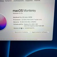 Macbook PRO 15" 2016