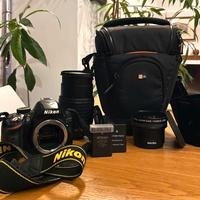 Nikon D3200 + 2 Obiettivi + 2 Batterie + Custodia
