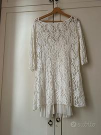 Abito bianco in pizzo