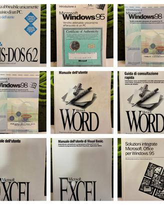 Lotto 13 Manuali Vintage Microsoft