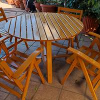 Set giardino legno anni '70 Reguitti