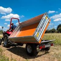 Rimorchio agricolo trilaterale omologato trattore