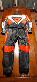 Tuta intera moto in pelle Dainese taglia 46